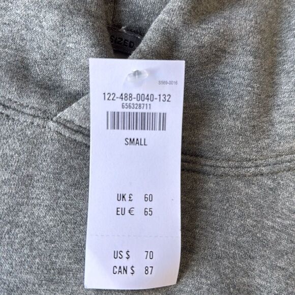 Abercrombie & Fitch Essential Oversized Popover Hoodie Grey size Small NWT in pg - Picture 9 of 9